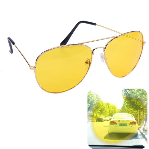 1 pièce lunettes de soleil Anti polarisées en alliage de cuivre pilotes lunettes de Vision nocturne lunettes de conduite polarisées accessoires automobiles ► Photo 1/6