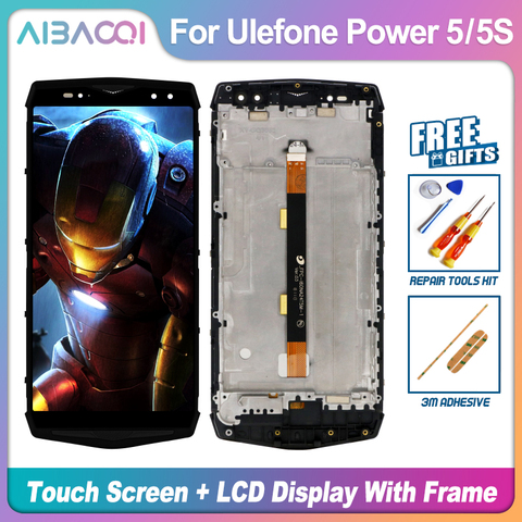 Ensemble écran tactile LCD de remplacement, avec châssis, pour téléphone Ulefone Power 5/Power 5s/Power 6/Power 3, Original, nouveau ► Photo 1/4