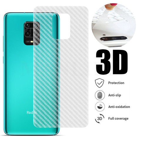 10 pièces 3D couverture arrière en Fiber de carbone protecteur d'écran pour Xiao mi mi rouge mi Note 7 Note 6 5 Pro S2 mi A2 Lite Film de protection ► Photo 1/6