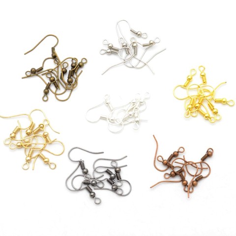Crochets de boucles d'oreilles pour la fabrication de bijoux, bricolage, 20x18mm, or/argent/Bronze/argent ► Photo 1/6