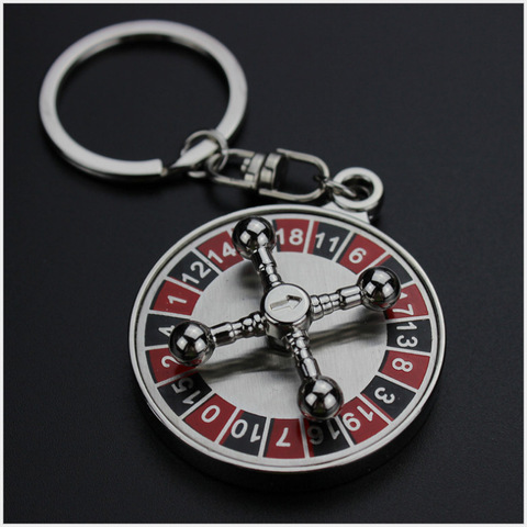 Porte-clés avec Mini Roulette russe en métal, pendentif boussole créatif rotatif, cadeaux ► Photo 1/3