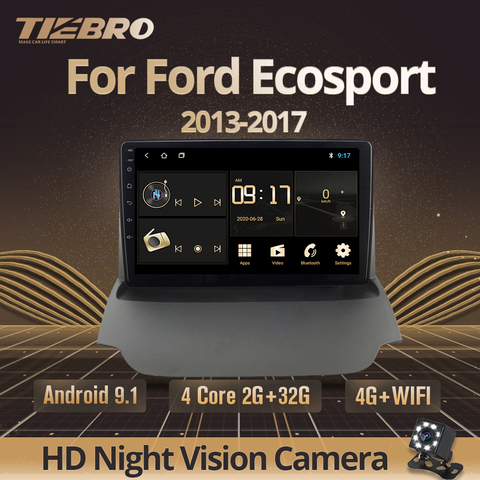 TIEBRO-autoradio Android 9.0, lecteur multimédia, DVD, stéréo, 2din, pour voiture Ford Ecosport (2013 2014 2015 2016-2017) ► Photo 1/6