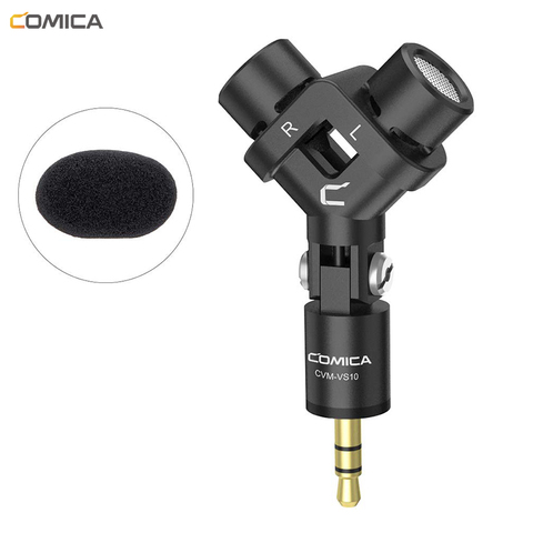 Micro stéréo COMICA CVM-VS10 Mini micro cardioïde XY pour caméra Gopro, enregistrement vidéo Smartphone Android ((3.5mm TRS) ► Photo 1/6