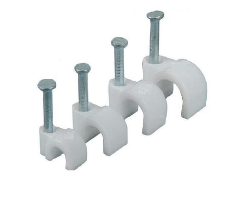 Clips de câbles ronds pour câbles, 100 pièces, 4mm 6mm 8mm 10mm, gestion de câbles, RG6 CAT6 RJ45, supports de câbles électriques, cercle de câbles ► Photo 1/6