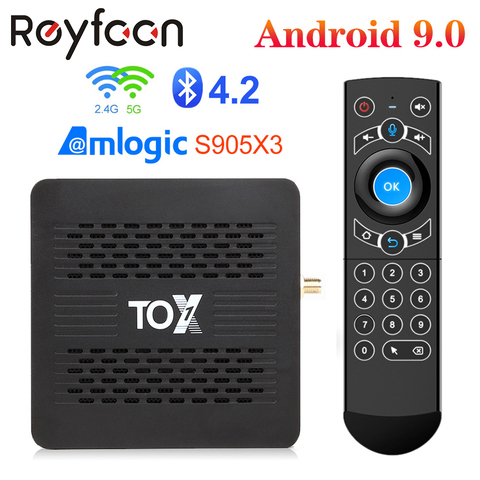 TOX1 Android 9.0 Smart TV Box 4GB 32GB Amlogic S905X3 5G double Wifi 1000M Support BT 4.2 4K lecteur multimédia Dolby surround s Audio TVBox ► Photo 1/6
