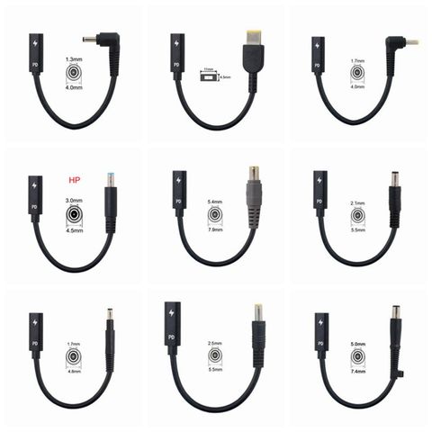 USB 3.1 Type C USB C chargeur pour ordinateur portable adaptateur secteur convertisseur USB Type C femelle à 4.0*1.35 5.5*2.5 4.5*3.0 4.0*1.7 * mm prise cc ► Photo 1/6