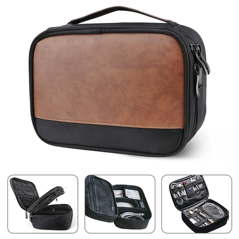 TUUTH voyage câble sac de rangement organisateur numérique Double couche pochette multi-fonctionnelle étui à Gadget numérique accessoires ► Photo 1/6