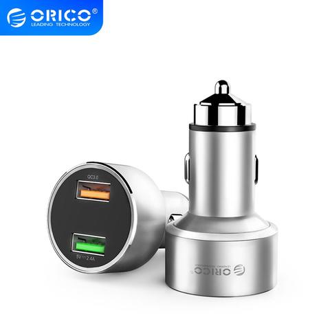 ORICO QC3.0 chargeur voiture 30W Max double USB chargeur voiture allume-cigare pour batterie externe tablette téléphone portable ► Photo 1/6