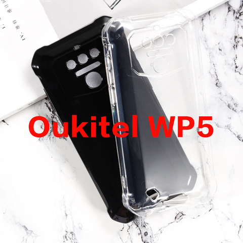 Coque de téléphone transparente pour Oukitel WP5 Pro, étui en Silicone Ultra clair, souple, noir, TPU, IP68 ► Photo 1/1