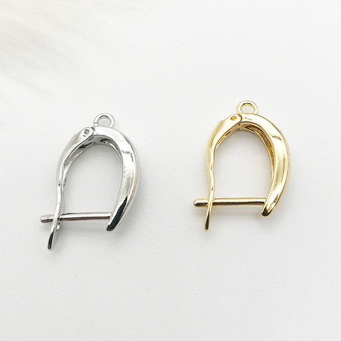 Boucles d'oreilles crochet pour oreilles à surface lisse en U, accessoires pour la fabrication de bijoux, cadeaux faits à la main pour femmes ► Photo 1/6