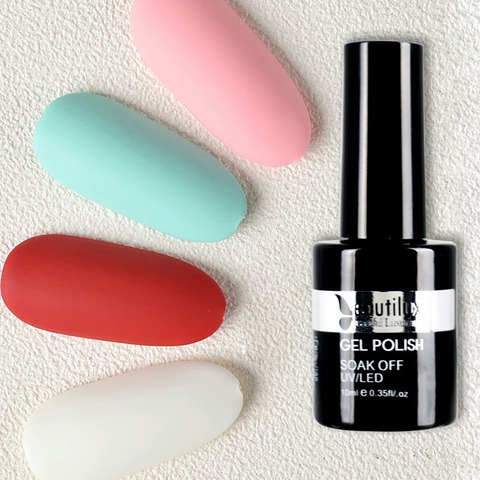 Belle couche de finition mate en caoutchouc velours finition imbiber Gel vernis à ongles UV LED Gels vernis à ongles laque ongles Art 10ml ► Photo 1/5