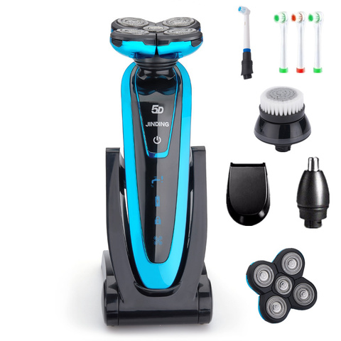 Rasoir électrique Rechargeable à 5 lames pour hommes, Original, étanche, 5D, pour barbe, Kit de toilettage 45D ► Photo 1/6