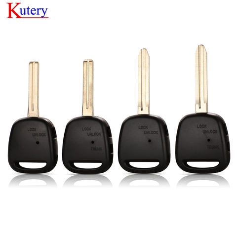 Kutery – coque de clé télécommande à bouton latéral, pour TOYOTA MARK Carina Estima Harrier Previa Corolla Celica, avec lame TOY43/Toy48, 1/2 ► Photo 1/6