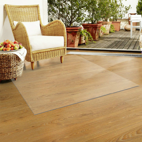 Tapis de Protection de sol en bois, décoration de salon, salle de bains, cuisine, imperméable, antidérapant, en plastique PVC Transparent, tapis de porte ► Photo 1/6