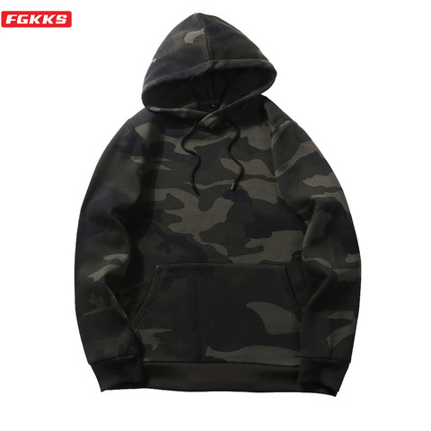 FGKKS – sweat à capuche de Camouflage pour homme, style militaire, Hip Hop, polaire, nouvelle collection automne hiver ► Photo 1/1