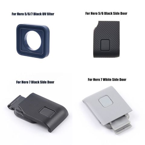 Couvercle de porte latérale de lentille de filtre UV USB-C Mini remplacement de protecteur latéral de Port pour les pièces de réparation de Go-Pro HERO5/6/7 noir/7 blanc ► Photo 1/6