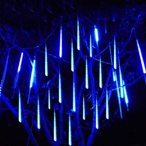 30cm 50cm 8 Tubes étanche météore pluie pluie LED chaîne lumières décoration de noël en plein air pour la maison arbre ue/états-unis/royaume-uni/AU Plug ► Photo 1/6