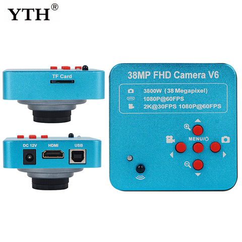 38MP 3800W HDMI USB industriel électronique numérique vidéo Microscope caméra HD 1080P 60FPS 2K pour téléphone CPU PCB réparation 110v 220v ► Photo 1/6