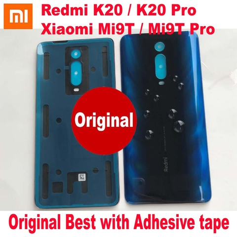 Xiaomi – coque arrière pour batterie Redmi K20 Pro, Mi 9T Mi9T Pro, panneau en verre 3D, avec adhésif ► Photo 1/3