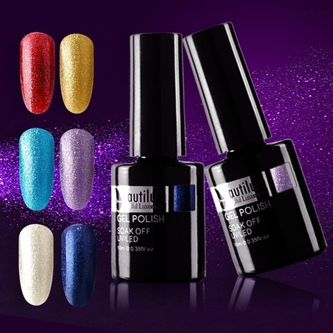 Beautilux – vernis à ongles Gel UV/LED, Soak-Off, 10ml, paillettes de diamant, étincelant, pour Nail Art, hiver ► Photo 1/6