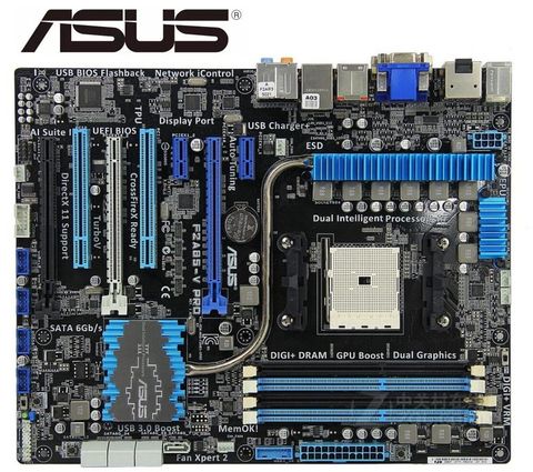 Carte mère pour ordinateur portable Asus F2A85-V PRO, prises A85X, FM2 DDR3 64 go, SATA3, ports USB3.0 ATX ► Photo 1/1