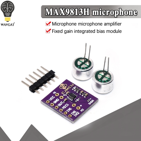 MAX9813H Module Microphone amplificateur Module amplificateur Double entrée Gain fixe intégré biais CJMCU-9813 ► Photo 1/6
