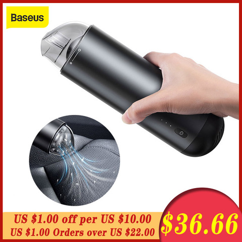 Baseus – Mini aspirateur de voiture Portable sans fil Rechargeable, Robot 4000Pa, nettoyeur de clavier intérieur de voiture ► Photo 1/6