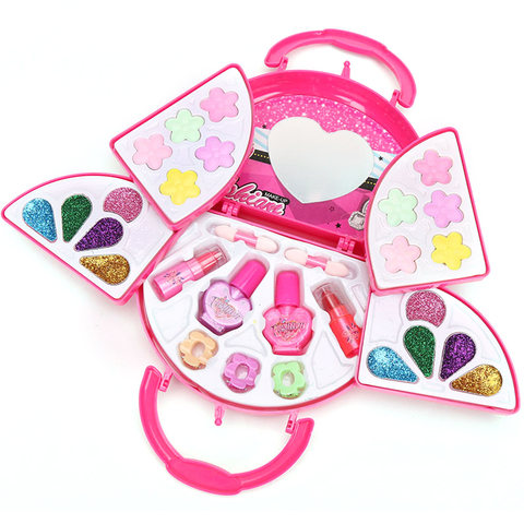 Kit de maquillage lavable pour enfants, ensemble de jeu de simulation avec sac à main pour enfants en bas âge filles cadeau d'anniversaire noël nouvel an 30 pièces ► Photo 1/6