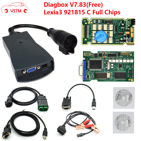 Lexia3 PP2000 Diagbox puce complète de diagnostic de voiture, outil de diagnostic automatique pour Citroën/Peugeot, version V48/V25, avec Firmware 921815C V7.83, prise OBD2 ► Photo 1/6