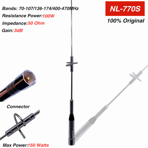 NAGOYA – antenne double bande NL770S haute puissance pour autoradios mobiles Baofeng NL-770S, à Gain, Radio bidirectionnelle, BF-9500 ► Photo 1/6