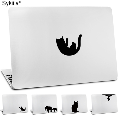 Autocollant vinyle pour apple macbook air 11 13 pouces, pour Mac Pro Retina 13 15 Skins, noir brillant, autocollants, chat, singe, loup ► Photo 1/6