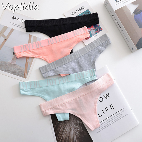 Voplidia Grande Taille Femmes Yoga Sport String Tongs Culottes Sexy Femme Taille Basse Sous-Vêtements Fitness T-shirt Sans Couture CULOTTE T-back ► Photo 1/6