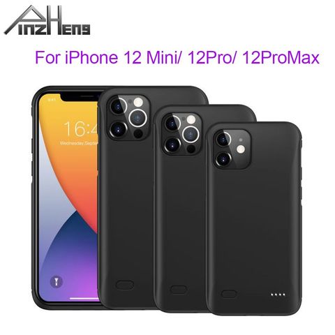 PINZHENG – coque Ultra mince avec batterie 6200mAh, étui de charge pour iPhone 12 Pro Max, Mini chargeur de batterie ► Photo 1/6