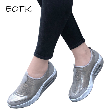 EOFK 2022 mocassins plats pour femmes baskets peu profondes confort mocassins Slip-on plate-forme Ballet baskets dames chaussures décontractées ► Photo 1/6