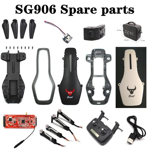 Pièces de rechange pour Drone quadricoptère RC SG906, ensemble de bras de moteur, lames, coque, module GPS, carte de réception, commande de caméra, SG-906 ► Photo 1/6