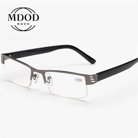 Lunettes de lecture noires demi-monture pour homme et femme, de haute qualité, pour ordinateur, presbytes, + 1.0 + 1.5 + 2.0 + 2.5 + 3.0 + 3.5 + 4.0 ► Photo 1/6