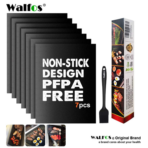 WALFOS Barbecue gril revêtement antiadhésif feuille tapis résistance à la chaleur facilement nettoyé tapis cuisson cuisson Barbecue cuisine outils 33*40 CM ► Photo 1/4