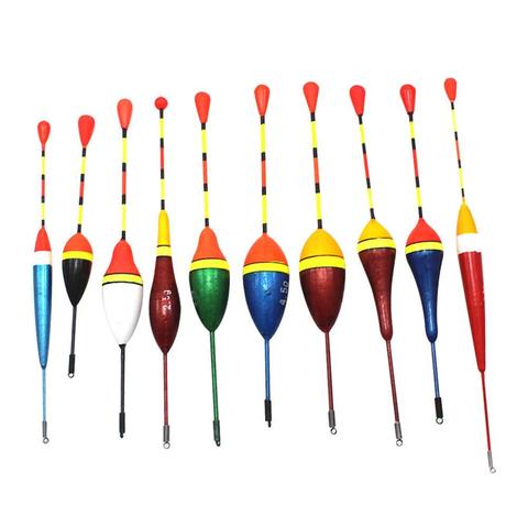 10 Pcs/Lot flotteurs de pêche ensemble bouée pêche bâton de lumière flotteurs fluctuent taille couleur flotteur bouée pour accessoires de pêche ► Photo 1/6