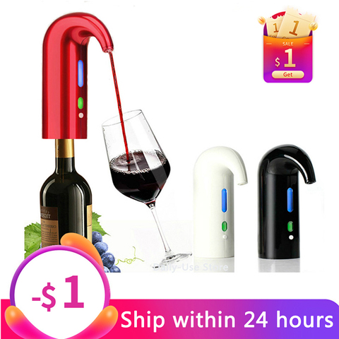 Verseur à vin électrique USB verseur Portable décanteur à vin instantané distributeur aérateur décanteur distributeur outils à vin barre Accessori ► Photo 1/6