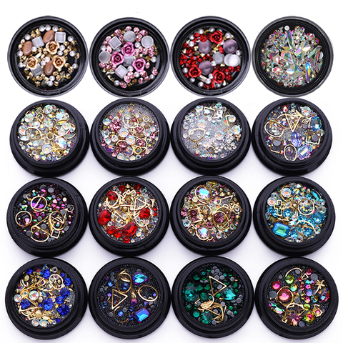 3D Nail Art strass métal Rivet perles goujons taille mixte Nail Art décoration accessoires ongles pierres décors bricolage conseils ► Photo 1/6