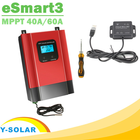 ESmart3-contrôleur de Charge solaire | MPPT 60A 40A 12V 24V 36V 48V, Auto Max 150V PV, entrée rétro-éclairé LCD, RS485, commande APP Mobile ► Photo 1/6