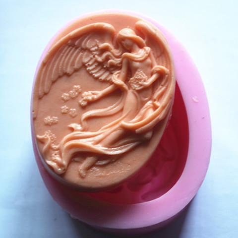 Moule à savon en Silicone en forme d'ange fille, pour la fabrication de gâteaux, bricolage, pâtisserie, chocolat, bougie, artisanat ► Photo 1/1