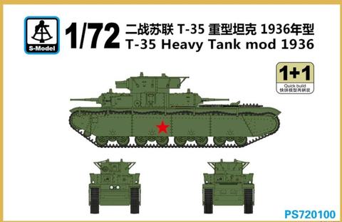 S-modèle PS720100 1/72 T-35 réservoir lourd Mod 1936 kit de maquette en plastique ► Photo 1/1