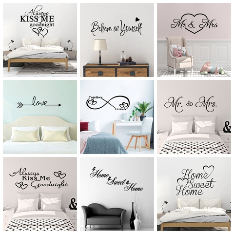 Amour romantique toujours pour toujours autocollant Mural pour maison chambre décor salon décoration autocollants Stickers muraux décor Mural ► Photo 1/5