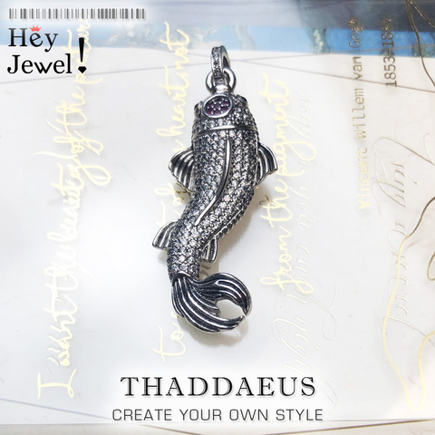 Pendentif Koi Fish,2022 flambant neuf mode Bijoux à la mode Europe Bijoux accessoires 925 en argent Sterling cadeau chanceux pour hommes femme ► Photo 1/6