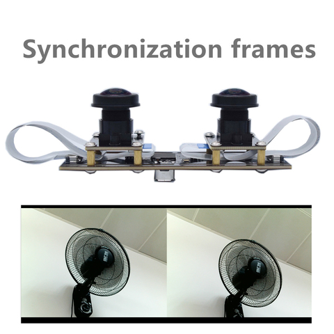 HD 1080P Fisheye synchronisation grand angle Flexible Webcam stéréo double objectif 30FPS USB caméra Module 3D vidéo VR réalité virtuelle ► Photo 1/6