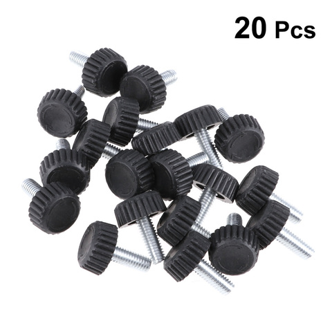 20 pièces M6 accessoires de quincaillerie de meubles pied de réglage en plastique pieds réglables vis ► Photo 1/6