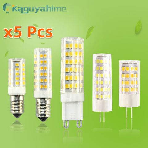 Ampoule LED G9 G4 E14, 5 pièces/lot, lampe de remplacement halogène, variable, 3w 5w 9w AC 220V DC 12V, SMD2835 COB G4 ► Photo 1/6