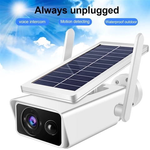 1080P caméra solaire alimenté par batterie WiFi IP caméra de Surveillance caméra de sécurité étanche IP66 PIR alarme Vision nocturne ICSEE ► Photo 1/6