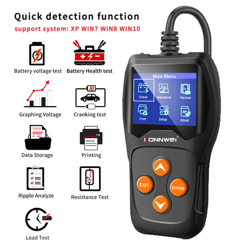 KONNWEI KW600 testeur de batterie de voiture 12V écran couleur numérique analyseur de batterie automatique 100 à 2000CCA démarrage charge voiture Diagnostic ► Photo 1/6